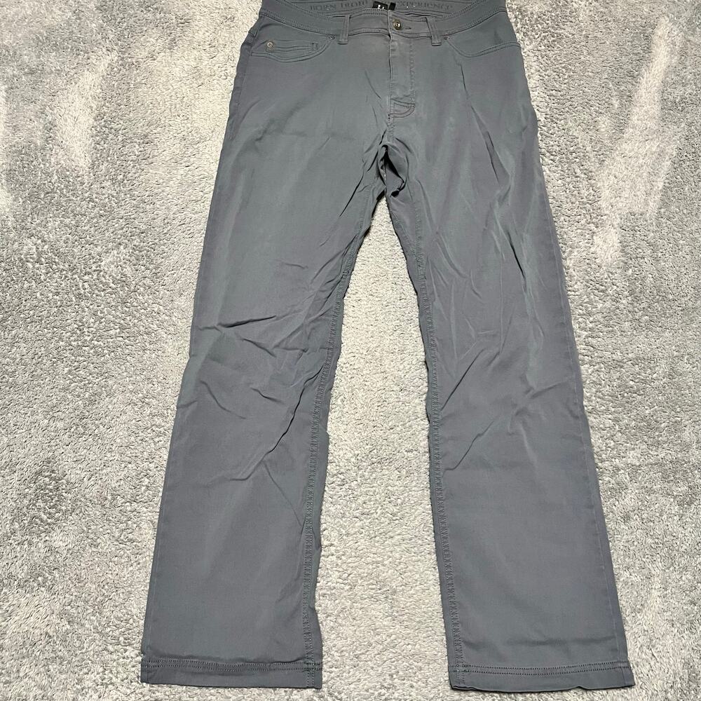 Prana Brion Pants Mens 34 x30.5 Blue Nylon Hiking Outdoor Gorp